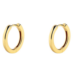 Aros lisos de plata chapada 12mm