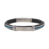 PULSERA CABALLERO PIEL CORDON AZUL