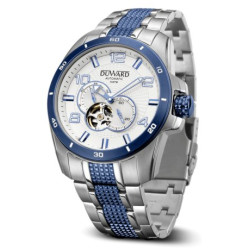 RELOJ AUTOMATICO DUWARD DE ACERO CON IP AZUL 