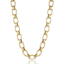 COLLAR DE ACERO DORADO  DE ESLABONES