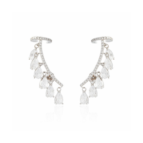 pendiente de plata con circonitas