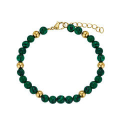 Pulsera de acero 316 chapado 18 kt con piedras