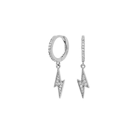 AROS DE PLATA RAYITO CON CIRCONITAS