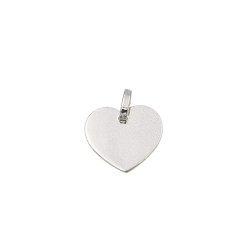 COLGANTE DE PLATA CORAZON LISO GRABAR