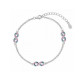 pulsera de plata triple infinito colores