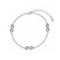 pulsera de plata triple infinito colores