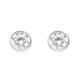 Pendientes en plata 1ªLey de chatón con circonita.