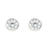 Pendientes en plata 1ªLey de chatón con circonita.