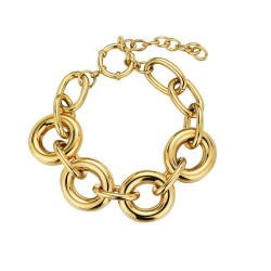Pulsera de acero 316 chapado 18 kt 19 +5 cm waterp