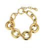 Pulsera de acero 316 chapado 18 kt 19 +5 cm waterp