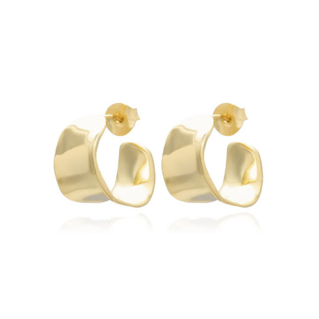 pendientes de plata chapada tipo aro ancho tornill