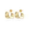 pendientes de plata chapada tipo aro ancho tornill