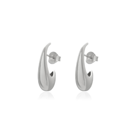 pendiente de plata aro de tornillo 