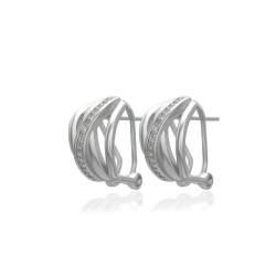 pendiente de plata cierre omega
