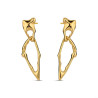 Pendientes de acero 316 chapado oro 18 kt rombo