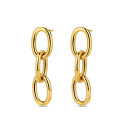 Pendientes de acero 316 chapado oro 18 kt triple