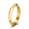 Brazalete de acero 316 chapado oro 18 kt biselado 