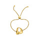 Pulsera de acero 316 chapado 18 kt ajustable 