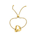 Pulsera de acero 316 chapado 18 kt ajustable 