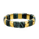 Pulsera de acero 316 chapado 18 kt con piedras 