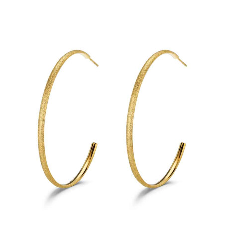 Pendientes de acero 316 chapado 18 kt aro de 60 mm