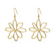 Pendientes de acero 316 chapado 18 kt flor de 63 
