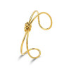 Brazalete de acero 316 chapado 18 kt nudo de 56 x 
