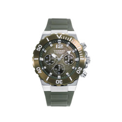 Reloj caja de acero con bisel Ip verde rotatorio 2
