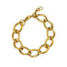 PULSERA ACERO 316 CHAPADO ORO 18 KT BARBADO ROCÍO 