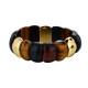 Pulsera de acero chapado con piedras semipreciosas