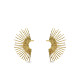 PENDIENTES ACERO 316 CHAPADO ORO 18 KT ABANICO ROC