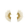 PENDIENTES ACERO 316 CHAPADO ORO 18 KT ABANICO ROC
