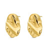 PENDIENTES ACERO 316 CHAPADO ORO 18 KT OVAL ROCÍO 
