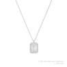 Gargantilla de plata circonita rectangular
