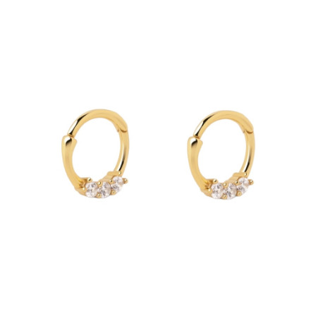 PENDIENTES DE PLATA CHAPADA CON CIRCONITAS