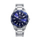 Reloj caja de acero con bisel azul 10 atm y brazal