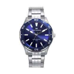 Reloj caja de acero con bisel azul 10 atm y brazal