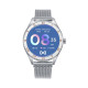 Reloj Smart de metal plateado con malla milanesa