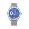 Reloj Smart de metal plateado con malla milanesa