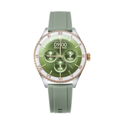 Reloj Smart de metal bitono en acero e Ip rosa 