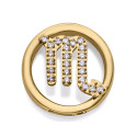 Motivo Horóscopo Escorpio de mujer acero Ip dorado