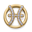 Motivo Horóscopo Piscis de mujer acero Ip dorado 
