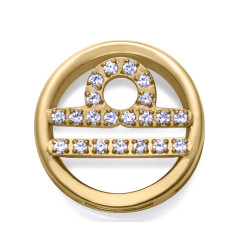 Motivo Horóscopo Libra de mujer acero Ip dorado co