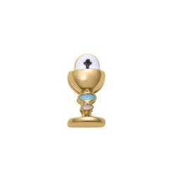 Motivo de niña de acero Ip dorado con forma de cál