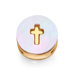 Motivo para pulsera de niña de acero ip dorado