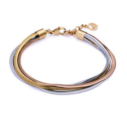 Pulsera multiple de mujer de acero cadena seripien