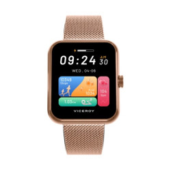 Reloj Smart de alumino con malla milanesa de acero