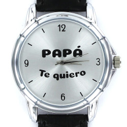 RELOJ MY LIFE TE QUIERO CON ESFERA COLOR PLATA  
