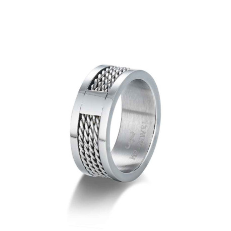 Anillo de caballero cuatro hilos 8 mm