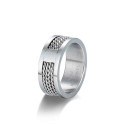 Anillo de caballero cuatro hilos 8 mm